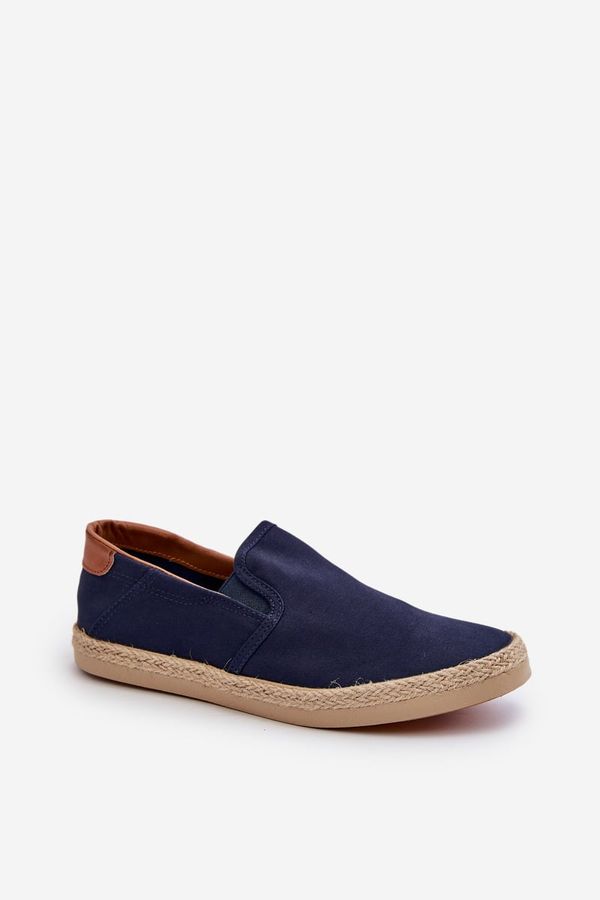 PE1 PE1 Men's Espadrille Sneakers with Braiding Navy Fenen