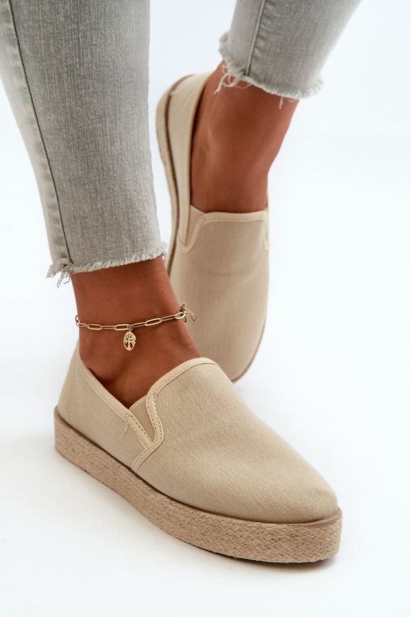 PE1 PE1 Women's Beige Platform Espadrilles Naloenma