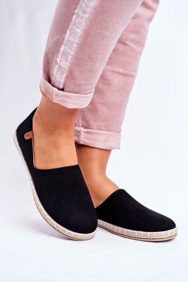 PE1 PE1 Women's Black Velvet Espadrilles Vulcano