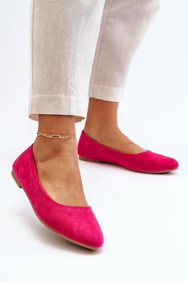 PE1 PE1 Women's Pink Suede Ballerina Flats Kommia