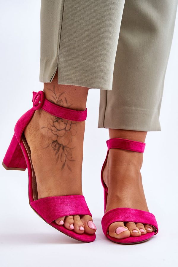 PE1 PE1 Women's Sandals On Heel suede Fuchsia Lexi