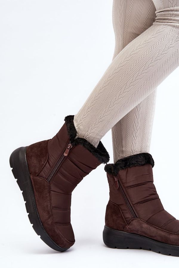 PE1 PE1 Women's Snow Boots with Fur Brown Primose