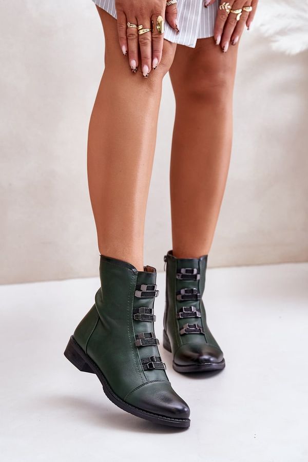 PE2 PE2 Insulated Women's Zip Boots Green Evalith