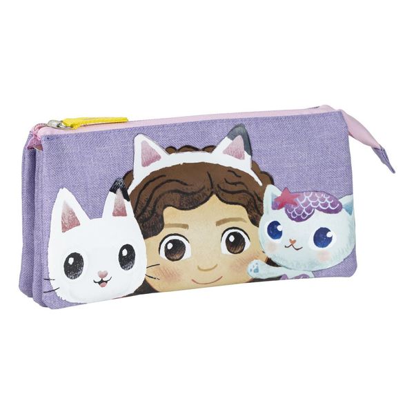 GABBY´S DOLLHOUSE PENCIL CASE 3 COMPARTMENTS GABBY´S DOLLHOUSE