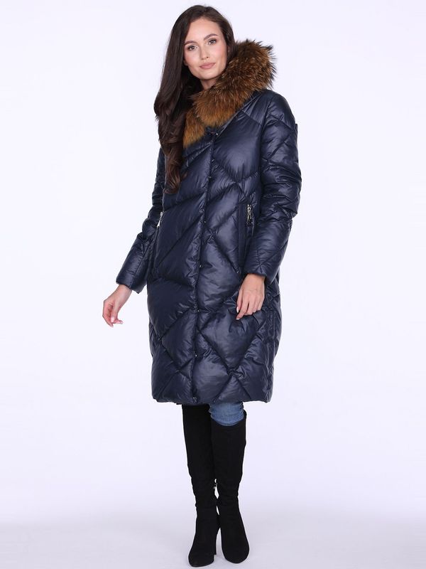 PERSO PERSO Woman's Coat BLH220039FXR Navy Blue