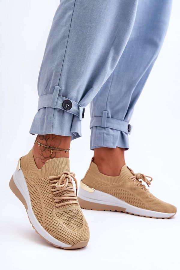 PG1 PG1 Material Slip-On Sports Shoes On Platform Beige Visconti