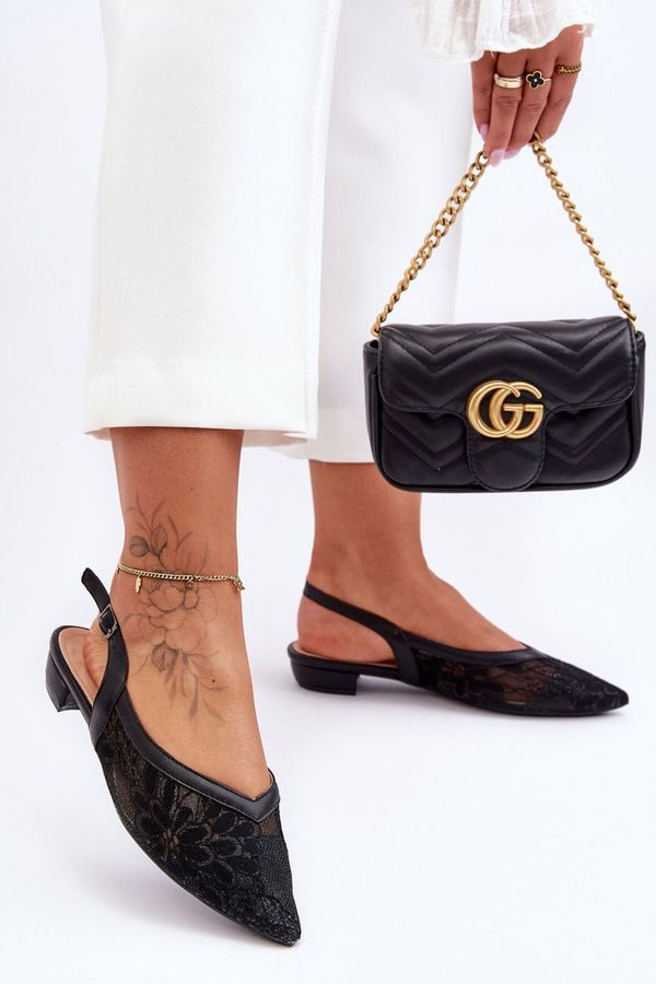 PG1 PG1 Women's Flowery Ballet Flats Black Adore