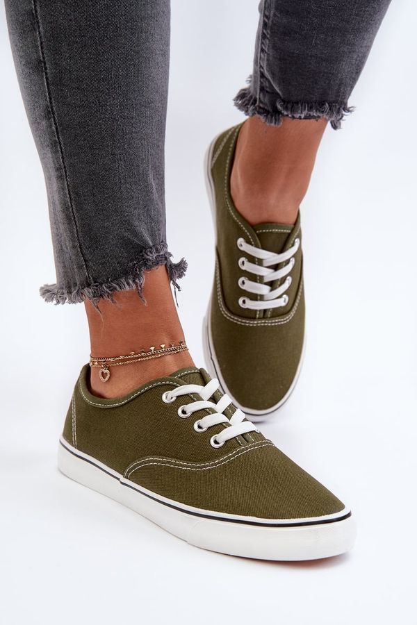 PH2 PH2 Women's Classic Dark Green Canvas Sneakers Olvali