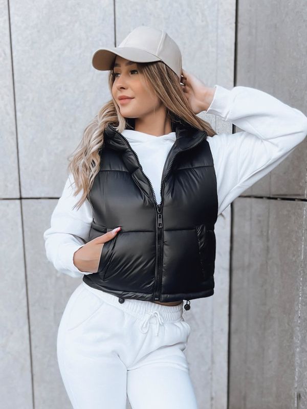 DStreet Pikowana kamizelka damska CEDAR czarna Dstreet