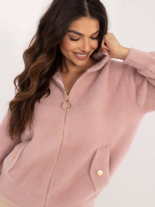 Fashionhunters Pink Alpaca Jacket