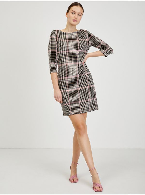 Orsay Pink and black women's checked dress ORSAY