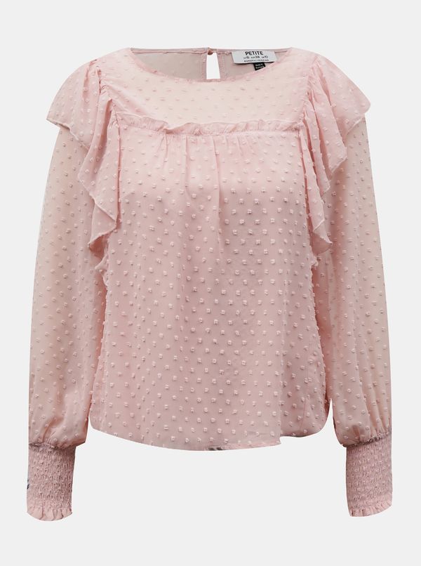 Dorothy Perkins Pink blouse with ruffles Dorothy Perkins Petite