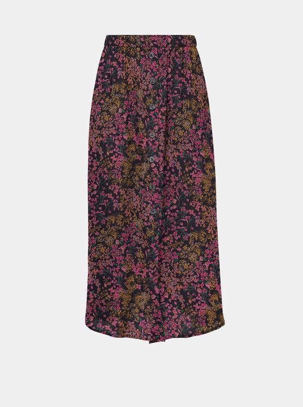 Only Pink-blue floral midi skirt ONLY - Ladies
