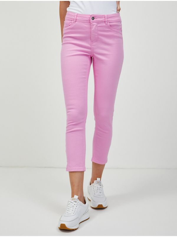 Orsay Pink cropped slim fit jeans ORSAY