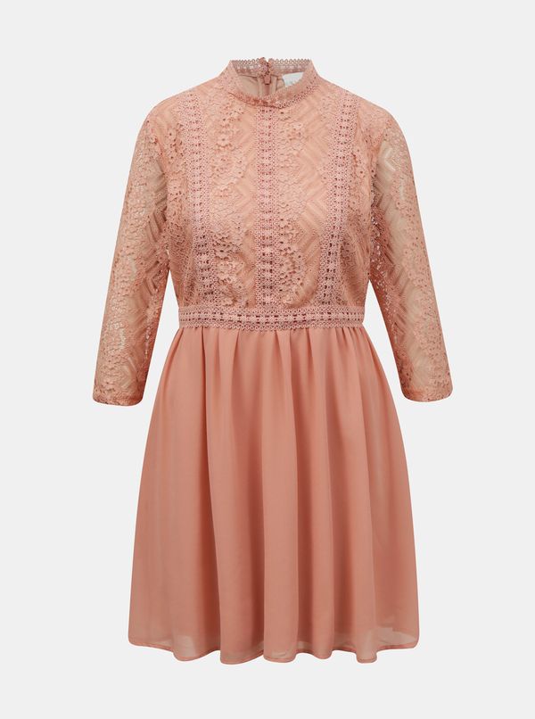 Vila Pink dress with lace top VILA Mikada - Women