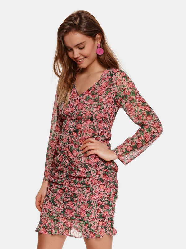 Top Secret Pink floral sheath dress TOP SECRET - Women