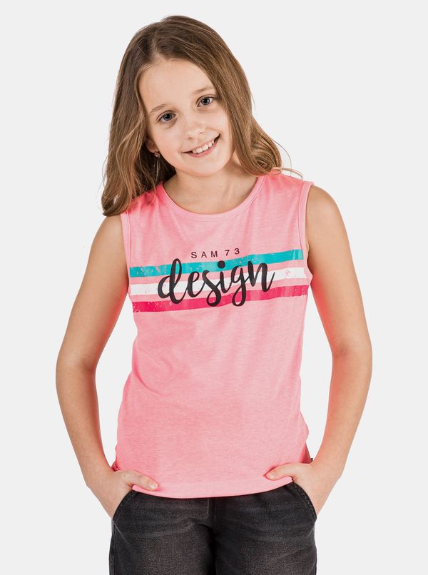 SAM73 Pink girl's t-shirt with SAM 73 print