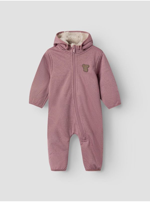 name it Pink Girly Brindle Insulated Bodysuit Name It Mada