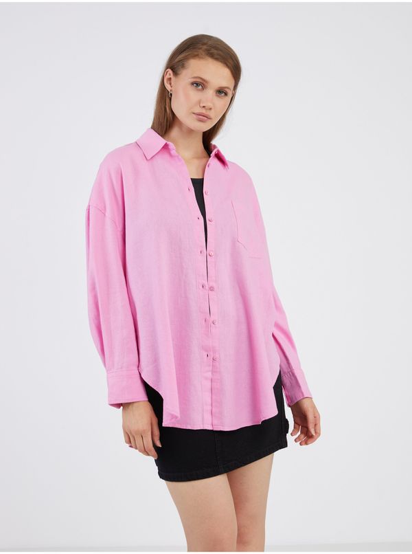 Only Pink Ladies Linen Shirt ONLY Corina - Women