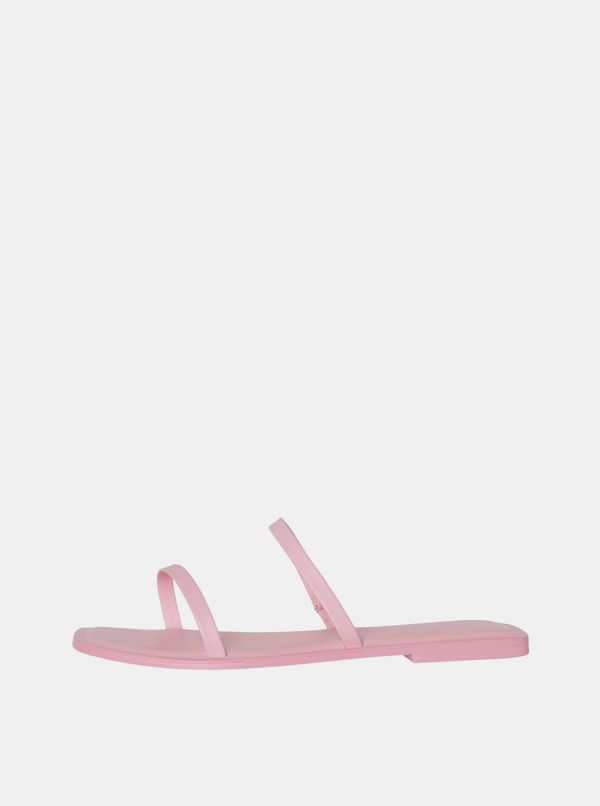 Vero Moda Pink Leather Slippers VERO MODA Dea - Ladies