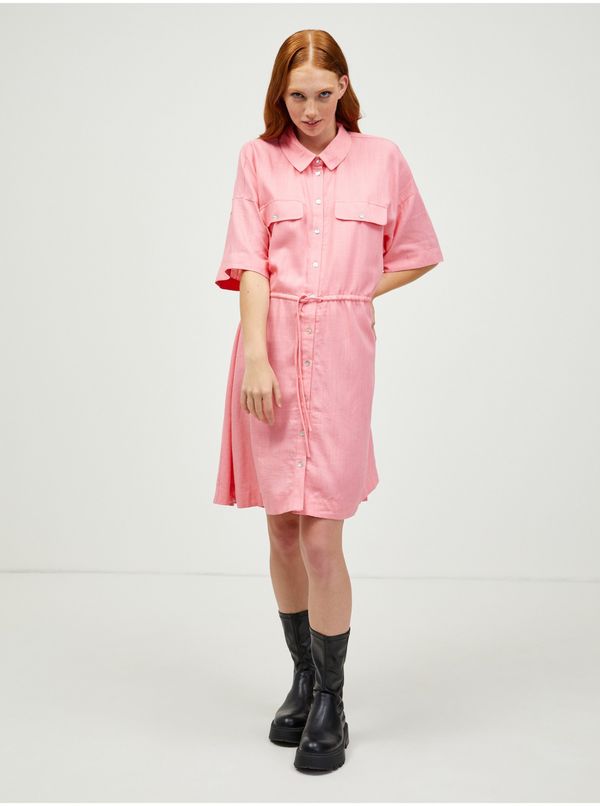 Vero Moda Pink linen shirt dress VERO MODA Haf - Women