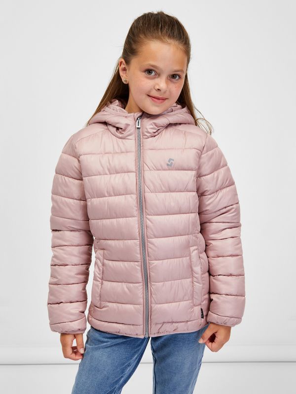 SAM73 Pink quilted jacket for girls SAM 73 Uchenna