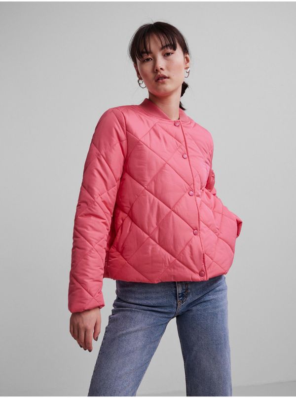 Pieces Pink Quilted Jacket Pieces Bee - Women