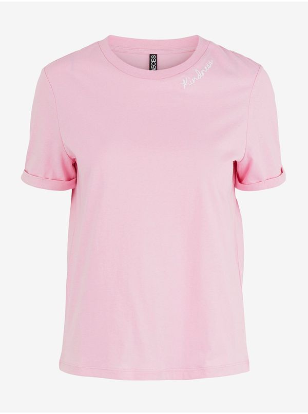 Pieces Pink T-shirt with Pieces Velune - Women