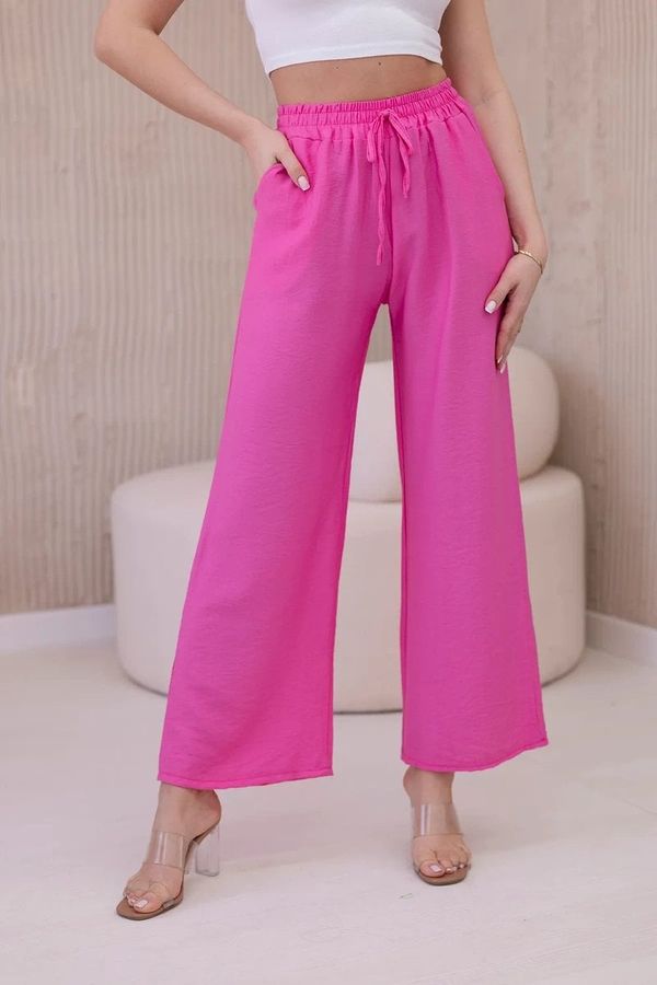 Kesi Pink viscose wide trousers