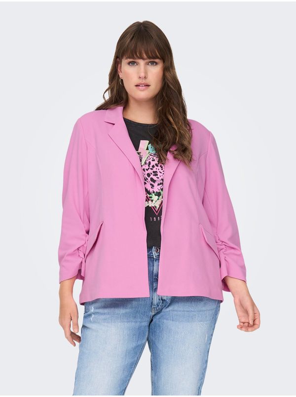 Only Pink Women's Jacket with Three-Quarter Sleeves ONLY CARMAKOMA Carolina D - Ladies
