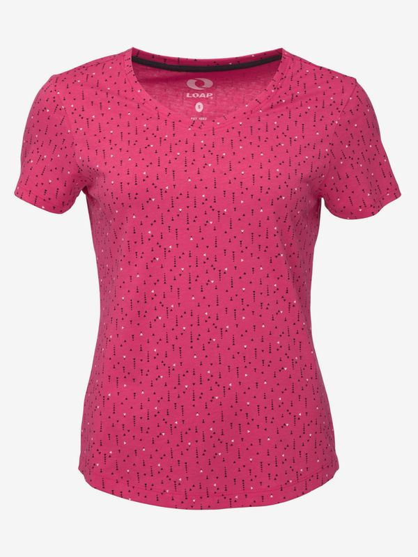 LOAP Pink women's patterned T-shirt LOAP BAKLAVA