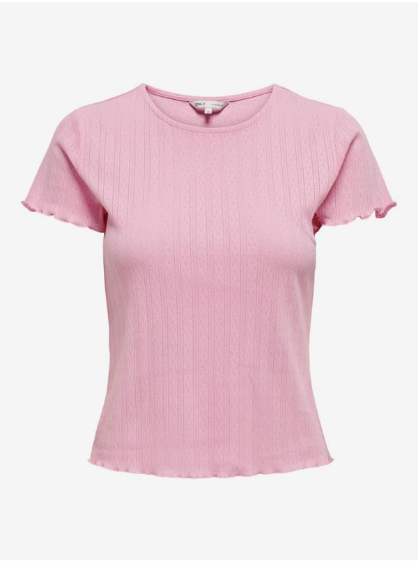 Only Pink women's ribbed T-shirt ONLY Carlotta - Women