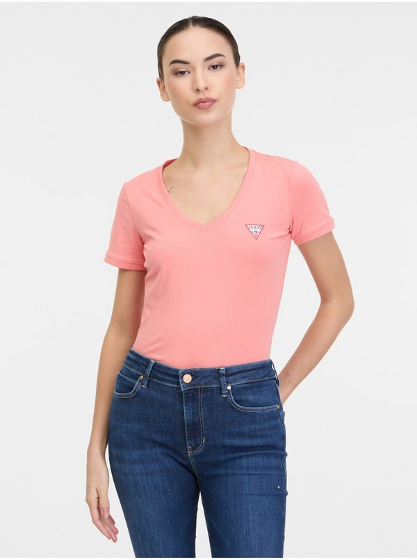 Guess Pink Women's T-Shirt Guess - Women