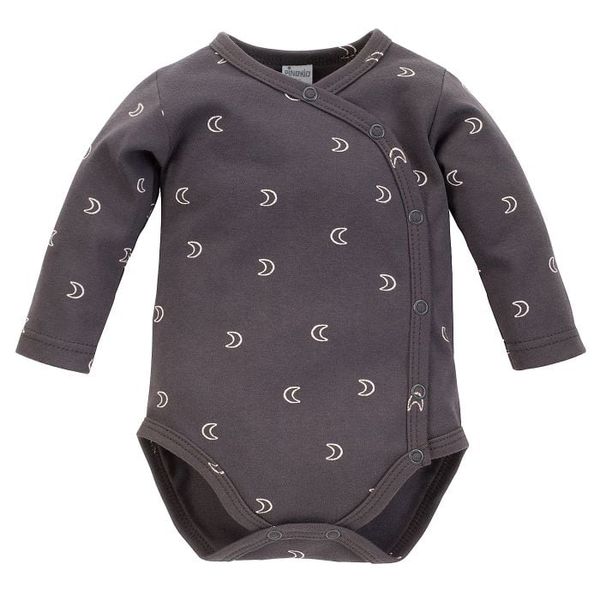 Pinokio Pinokio Kids's Dreamer Buttoned Longsleeve Bodysuit Graphite/Pattern