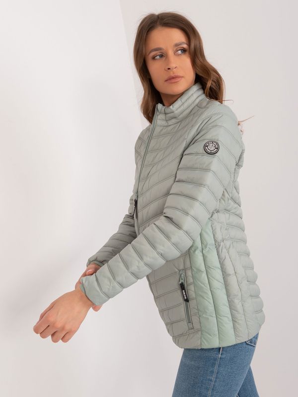 Fashionhunters Pistachio quilted jacket with pockets SUBLEVEL