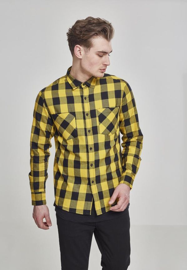 Urban Classics Plaid flannel shirt blk/honey