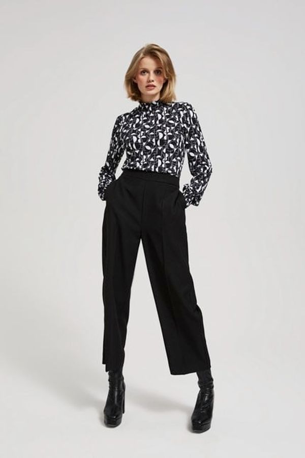 Moodo Plain trousers with wide legs
