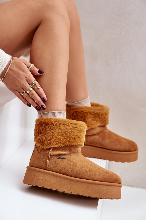 BIG STAR SHOES Platform snow boots with fur Big Star OO274A106 Camel