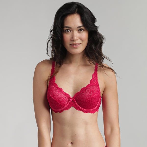 Playtex PLAYTEX FLOWER ELEGANCE - UNDERWIRE BRA - Women's bra with bones - dark red