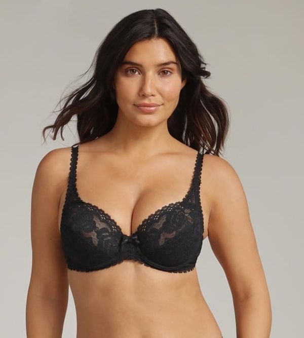 Playtex PLAYTEX FLOWER ELEGANCE UNDERWIRE BRA - Women's lace bra with underwire - black