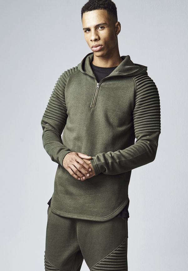 Urban Classics Pleated sleeves Terry Hoody olive