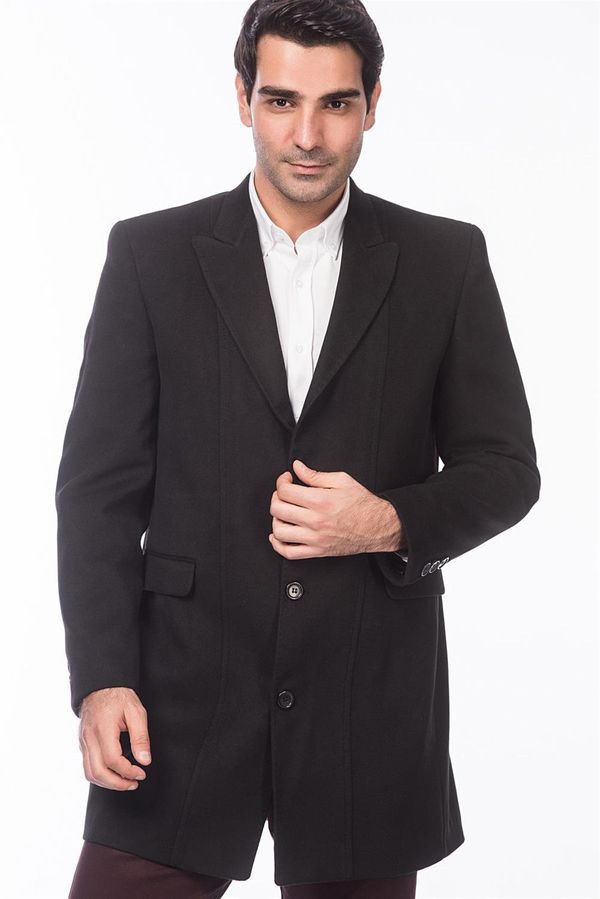 dewberry PLT4060 DEWBERRY COAT-PLAIN BLACK