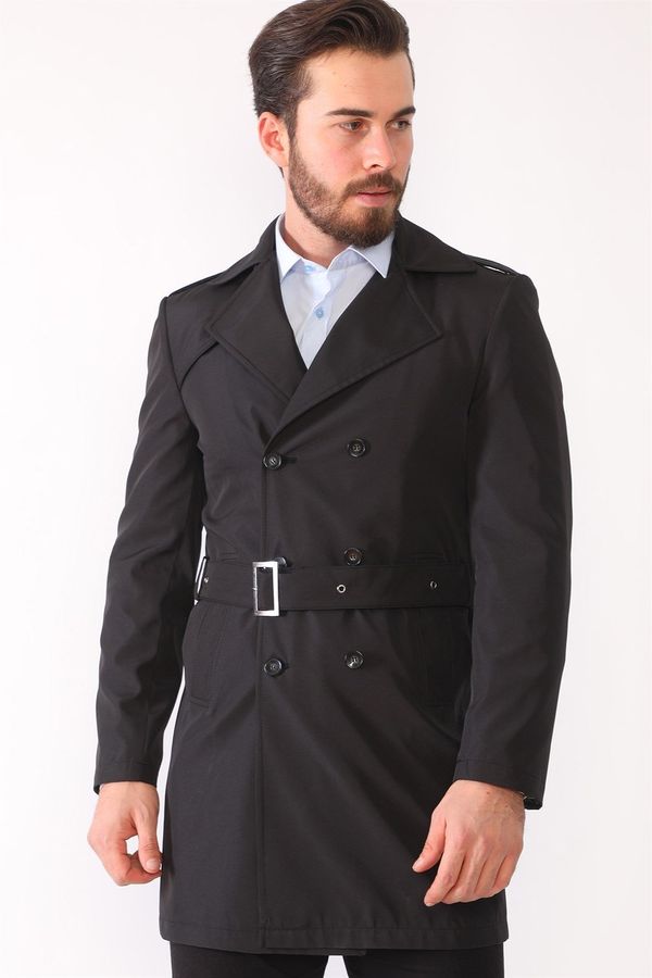 dewberry PLT8321 DEWBERRY MEN'S OVERCOAT-BLACK