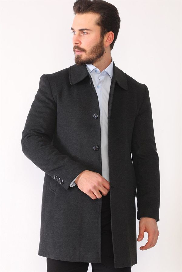 dewberry PLT8364 DEWBERRY MEN'S COAT-ANTHRACITE