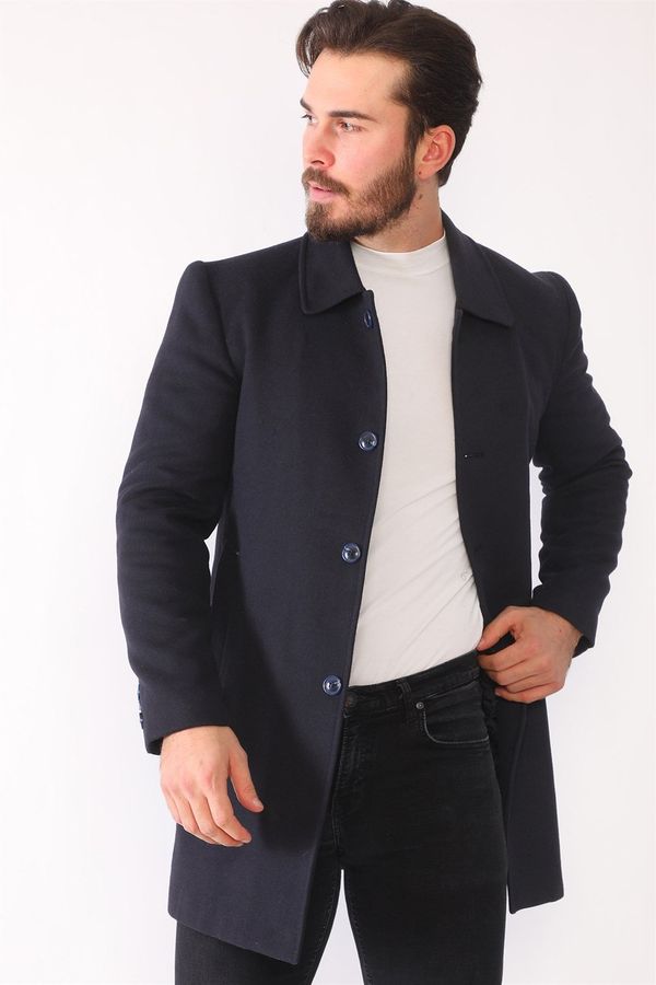 dewberry PLT8364 DEWBERRY MEN'S COAT-NAVY BLUE