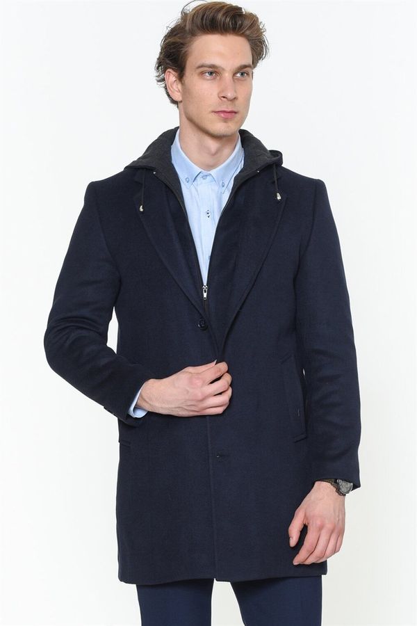 dewberry PLT8376 DEWBERRY MEN'S COAT-NAVY BLUE