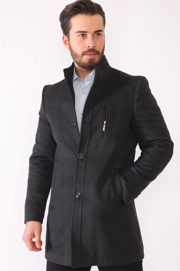 dewberry PLT8386 DEWBERRY MEN'S COAT-ANTHRACITE