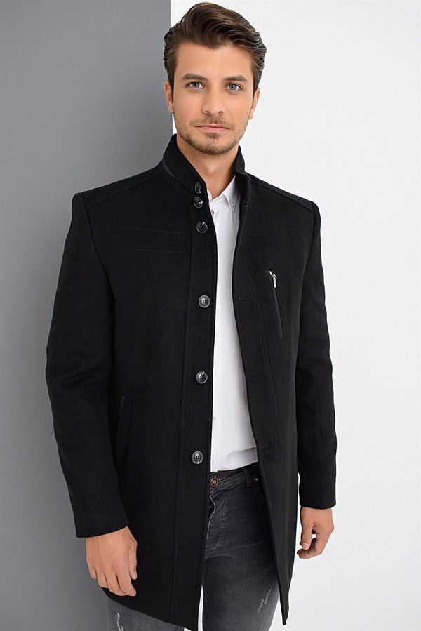 dewberry PLT8386 DEWBERRY MEN'S COAT-BLACK