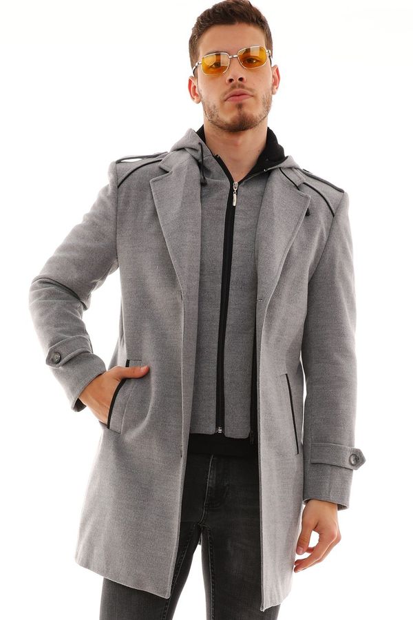 dewberry PLT8401 DEWBERRY MEN'S COAT-GREY