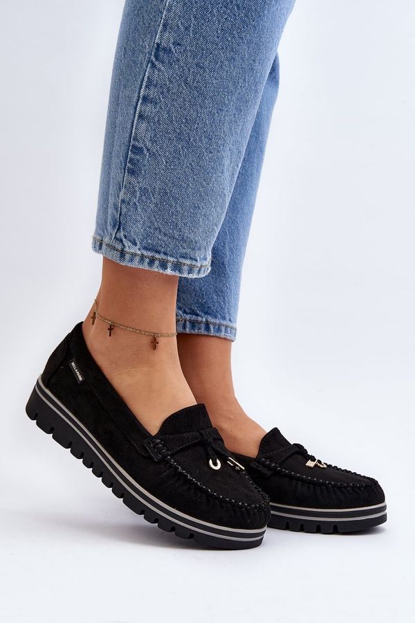 PM1 PM1 Women's Black Platform Moccasins Railav